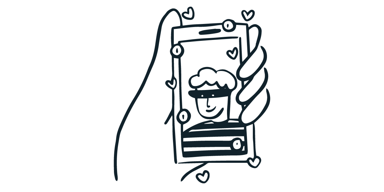 Romance scam illustration